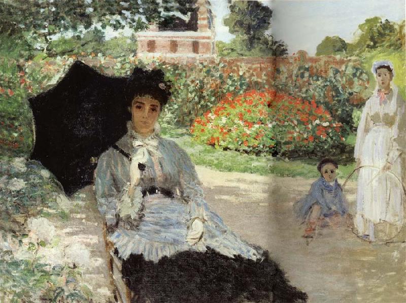 Claude Monet Camille in the Garden with Jean and his Nanny oil painting picture